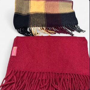 Classic Women's Red Fringe Scarf - Unbranded